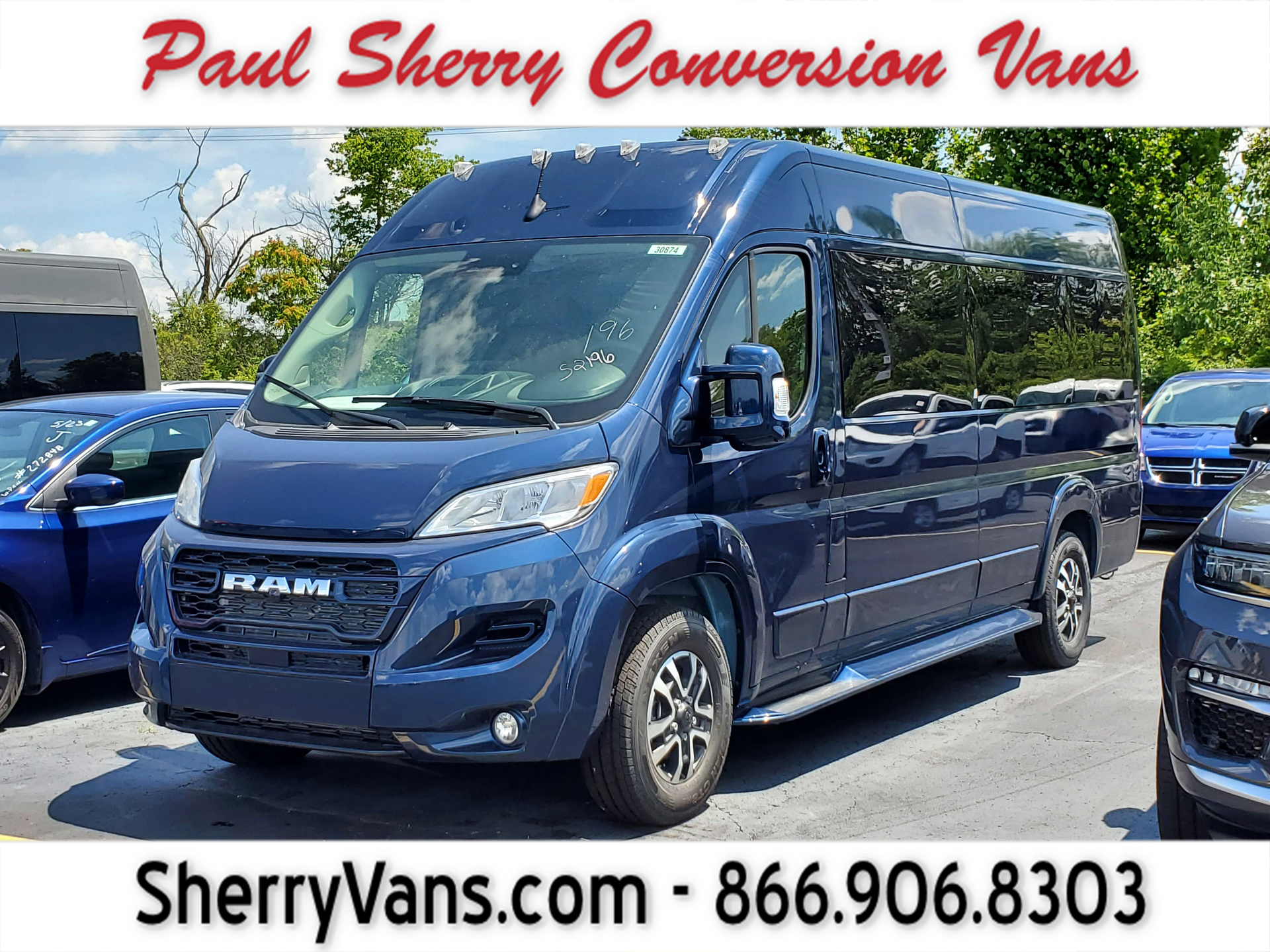 2023 Ram Conversion Van Sherry Vans 9 Passenger 30874T Conversion